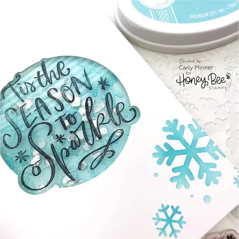 Snowfall - 6"x6" Background Stencil - Honey Bee Stamps