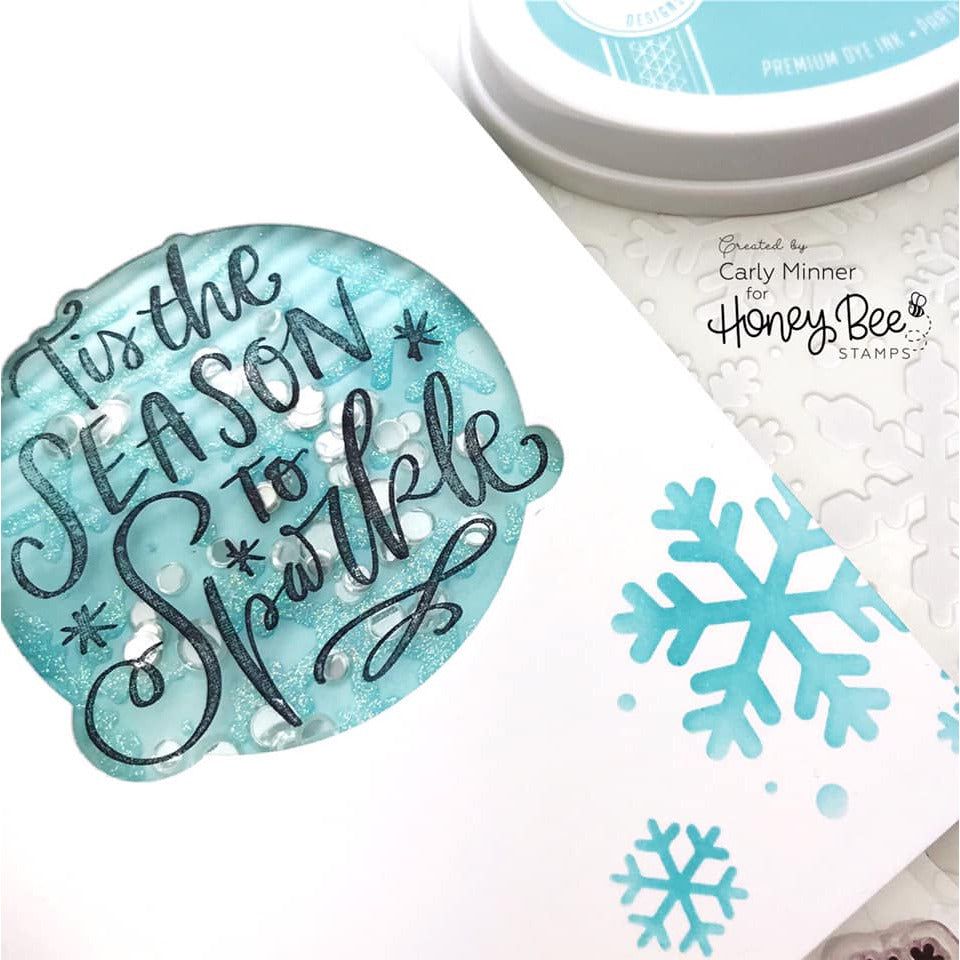 Snowfall - 6"x6" Background Stencil - Honey Bee Stamps