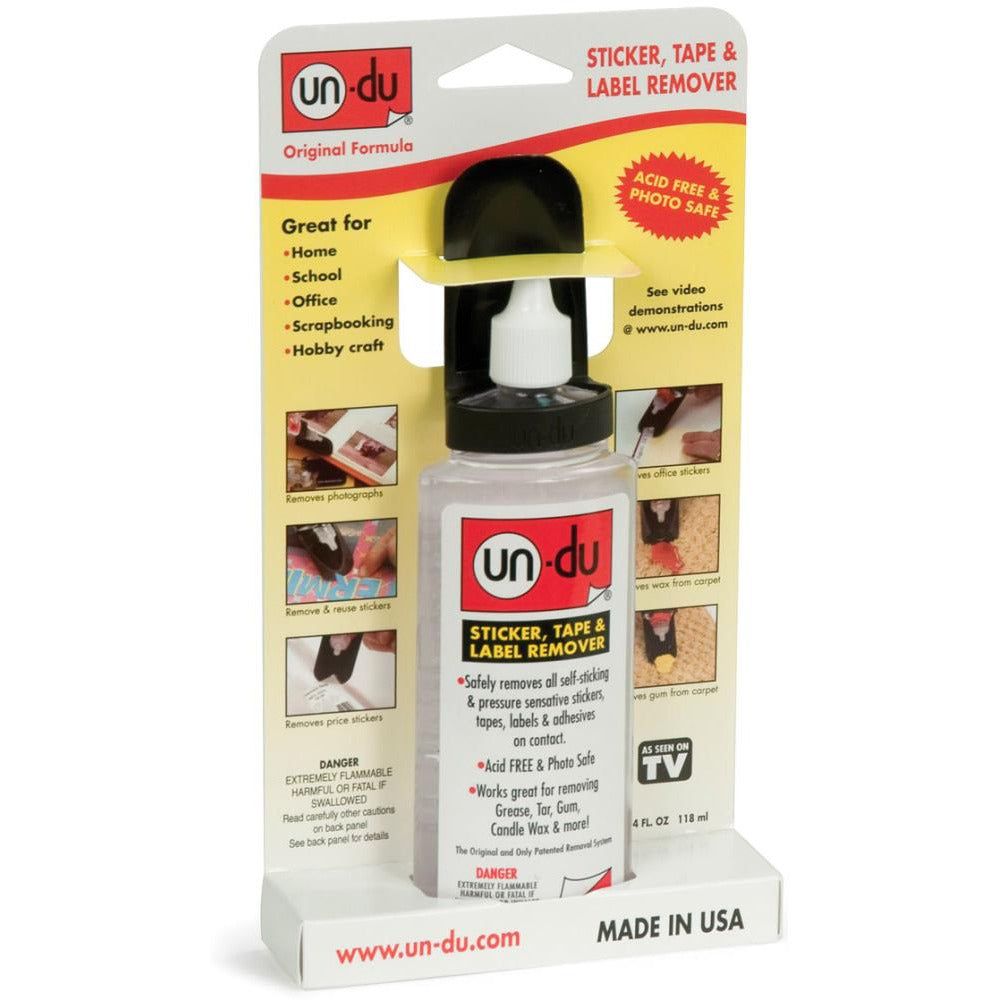 Un - Du Sticker, Tape, Adhesive and Label Remover 4oz Bottle with Scraper Tool - Honey Bee Stamps