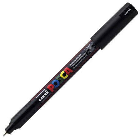 Uni Posca - PC - 1MR - Black Extra - Fine Pin Tip Acrylic Paint Pen - Honey Bee Stamps