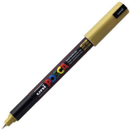 Uni Posca - PC - 1MR - Gold Extra - Fine Pin Tip Acrylic Paint Pen - Honey Bee Stamps