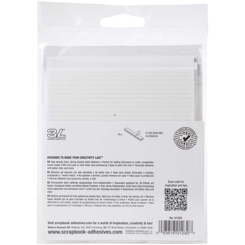 White 3D Foam Strips 76/Pkg - Honey Bee Stamps