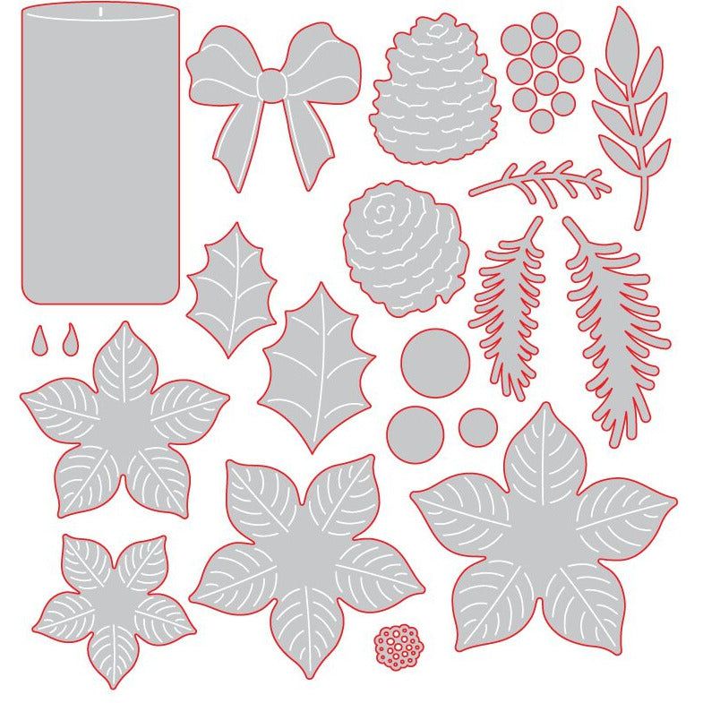 Winter Bouquets - Honey Cuts - Stand - Alone Dies - Honey Bee Stamps