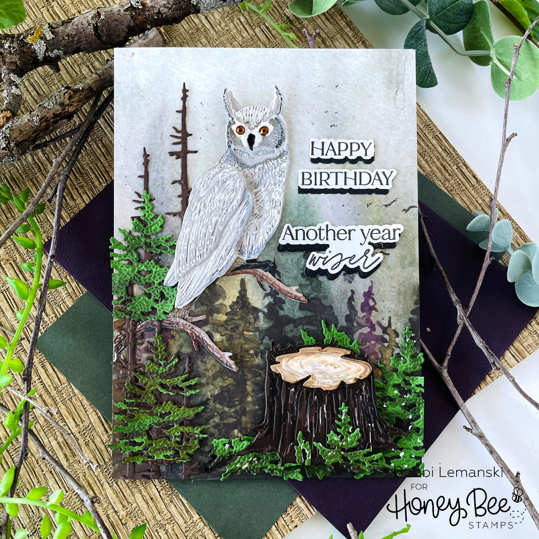 Another Year Wiser: Lovely Layers Owl - Honey Bee Stamps