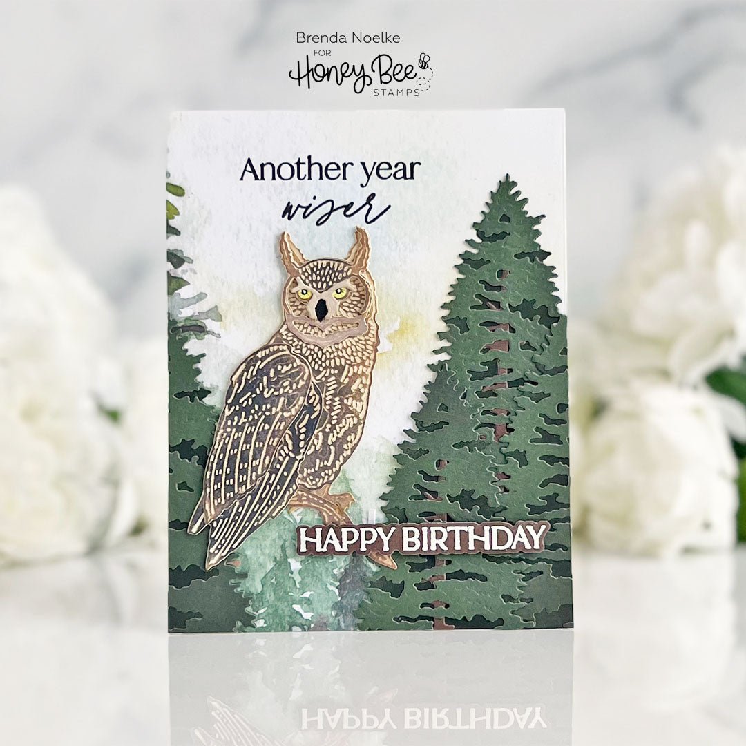 Another Year Wiser - Lovely Layers: Owl - Honey Bee Stamps