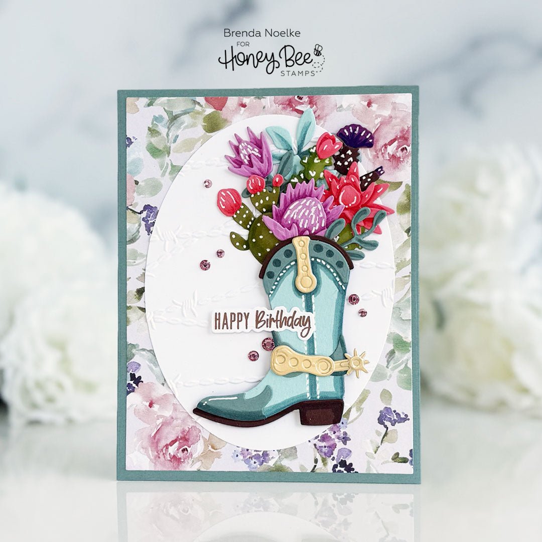 Happy Birthday - Boot Bouquet - Honey Bee Stamps