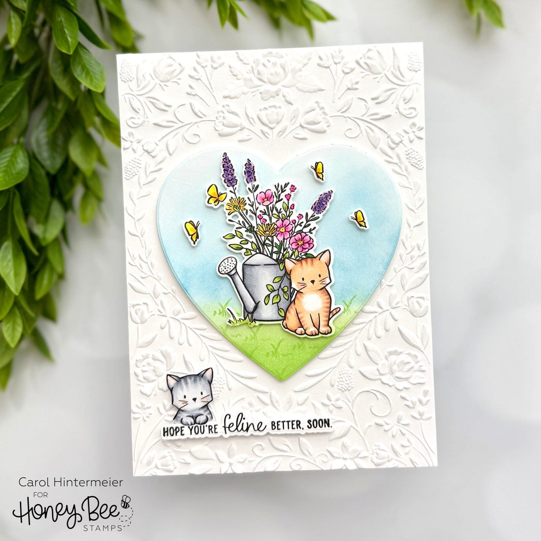 Hope You're Feline Better Soon - Honey Bee Stamps