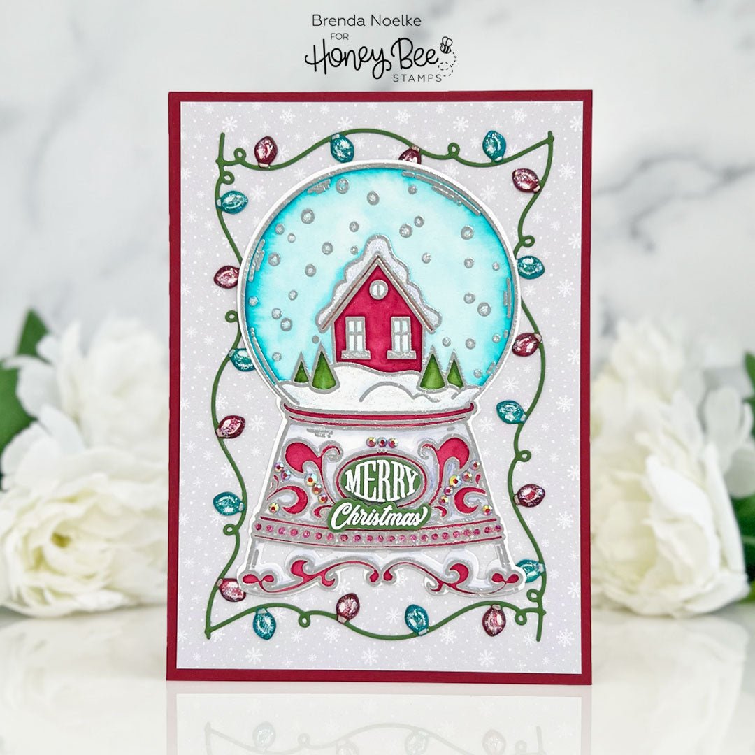 Merry Christmas Snow Globe - Honey Bee Stamps