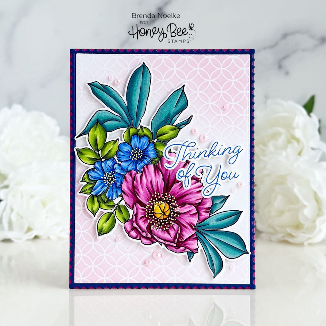 Thinking of You - Perfect Peonies - Honey Bee Stamps