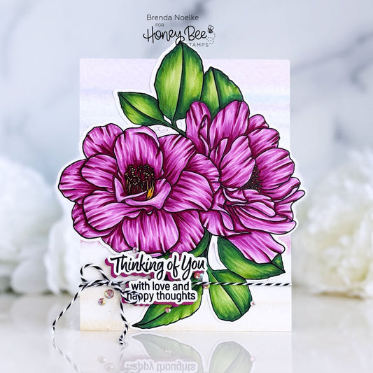 Thinking of You with Love and Happy Thoughts - Honey Bee Stamps