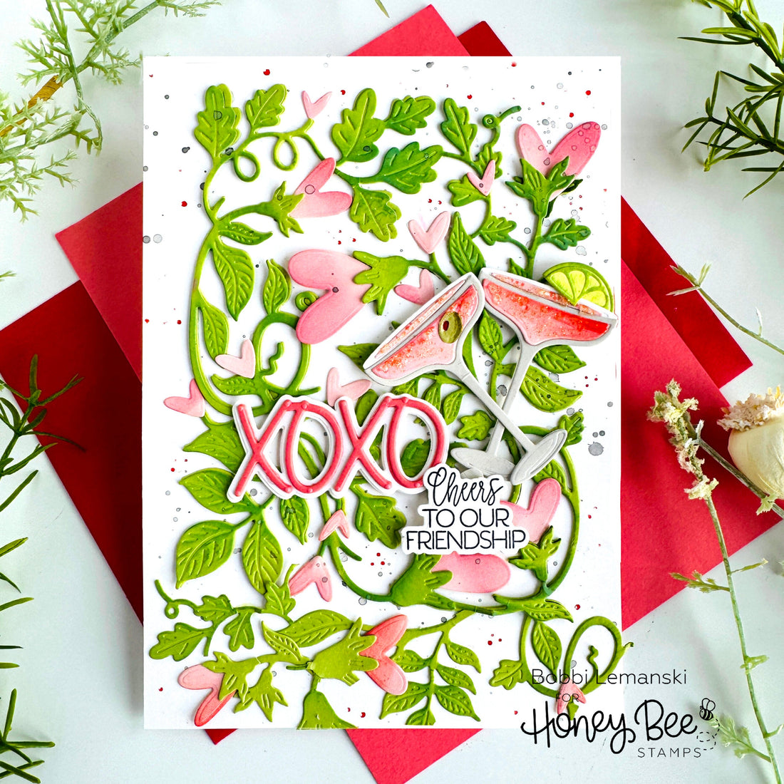 XOXO Cheers to Friendship - Honey Bee Stamps
