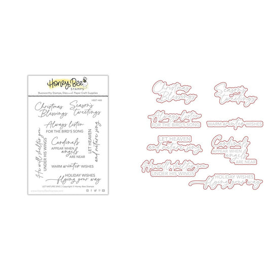 Let Nature Sing Stamp Set and Coordinating Honey Cuts Bundle