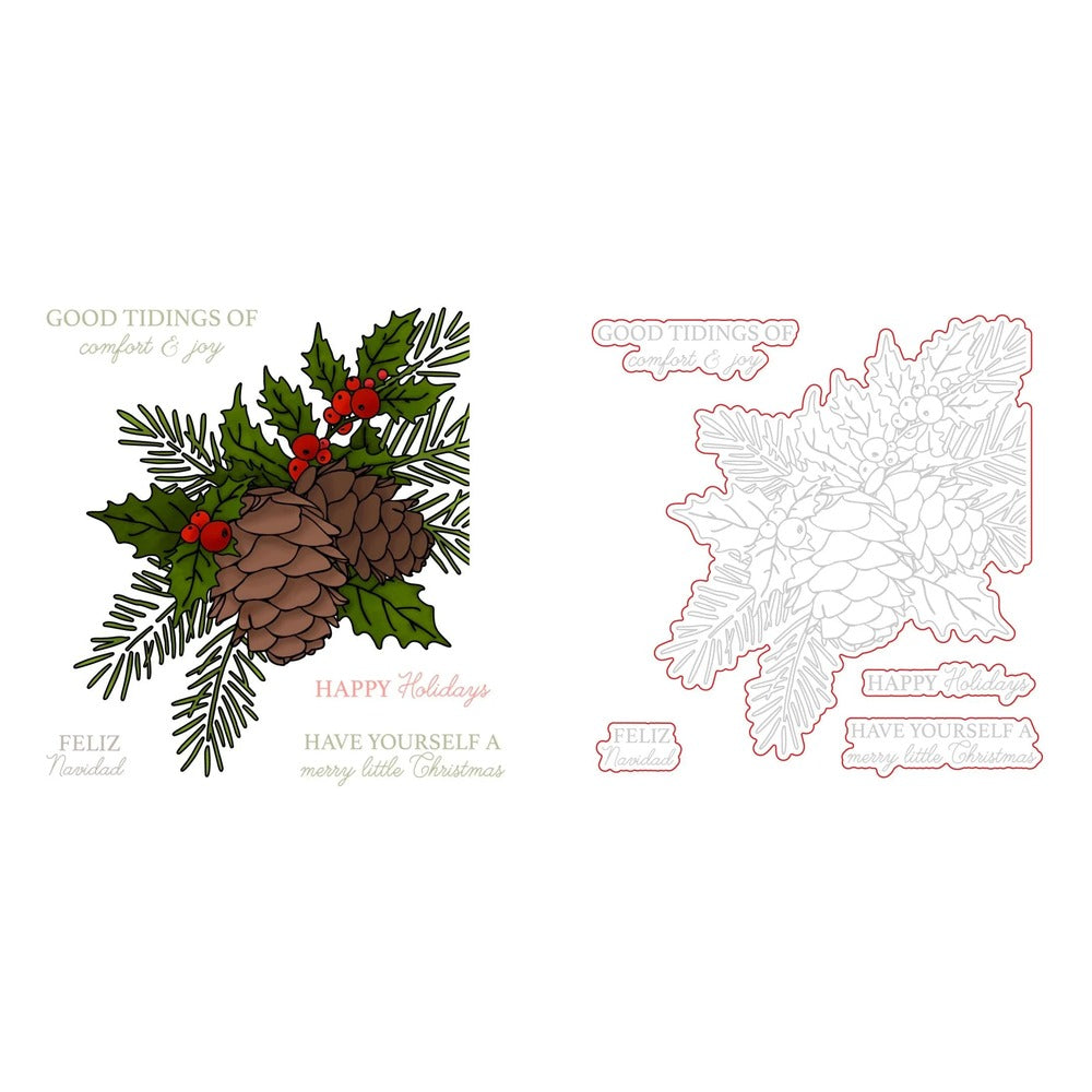 Good Tidings Stamp Set and Coordinating Honey Cuts Bundle