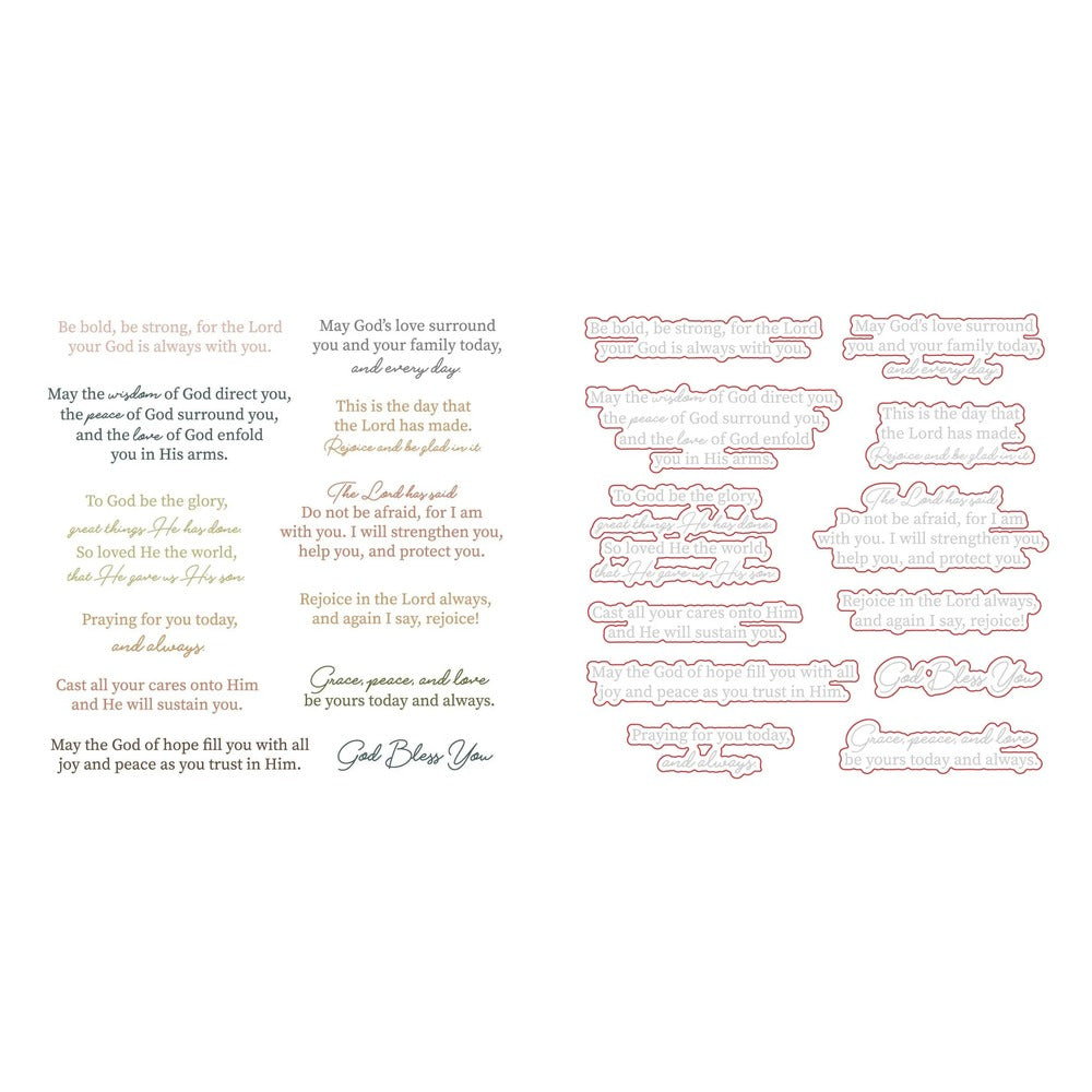 Inside Sentiments: God's Love Stamp Set and Coordinating Honey Cuts Bundle