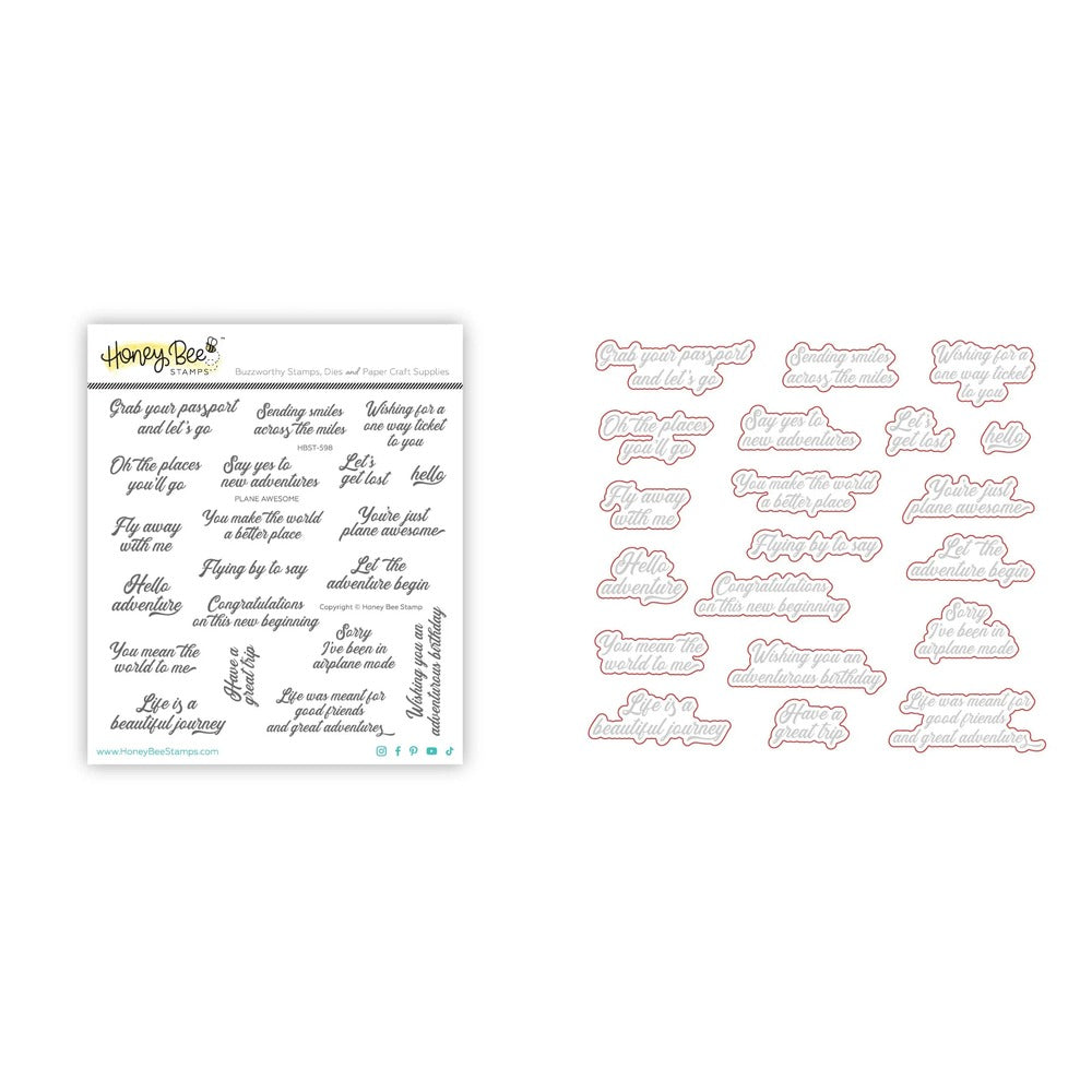 Plane Awesome Stamp Set and Coordinating Honey Cuts Bundle