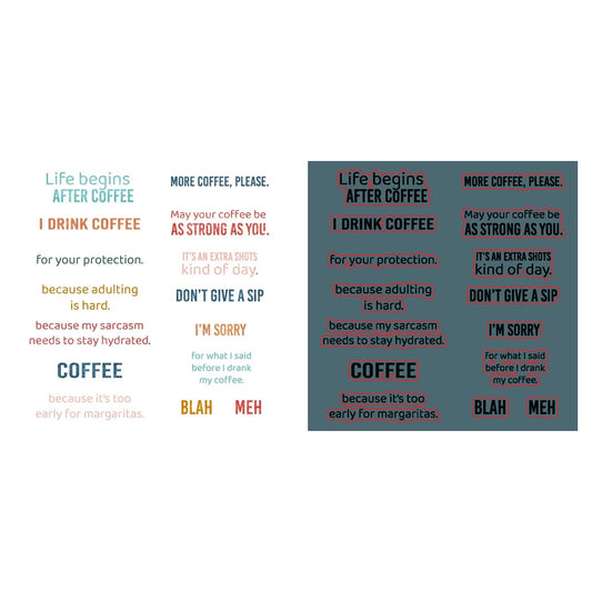 More Coffee Please Stamp Set and Coordinating Honey Cuts Bundle