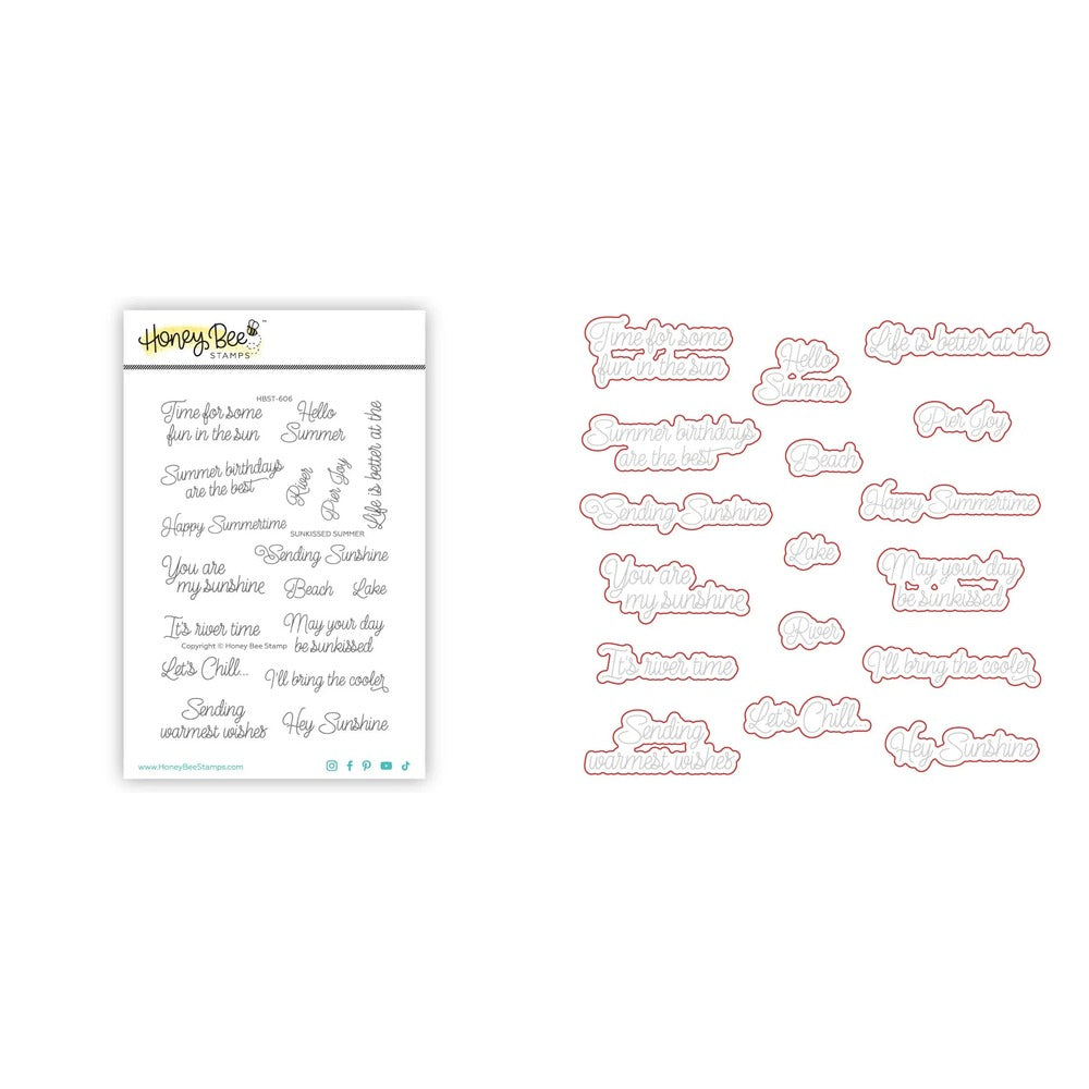Sunkissed Summer Stamp Set and Coordinating Honey Cuts Bundle