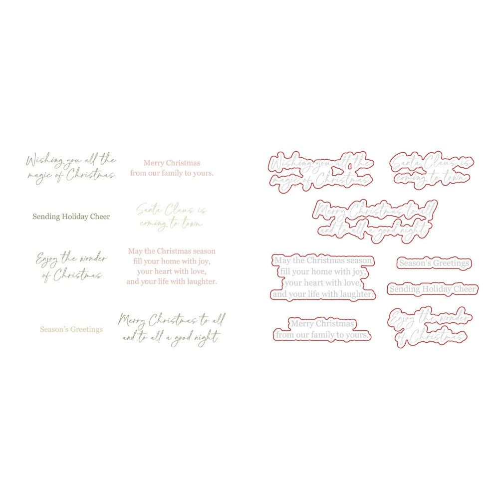 Wonder Of Christmas Stamp Set and Coordinating Honey Cuts Bundle