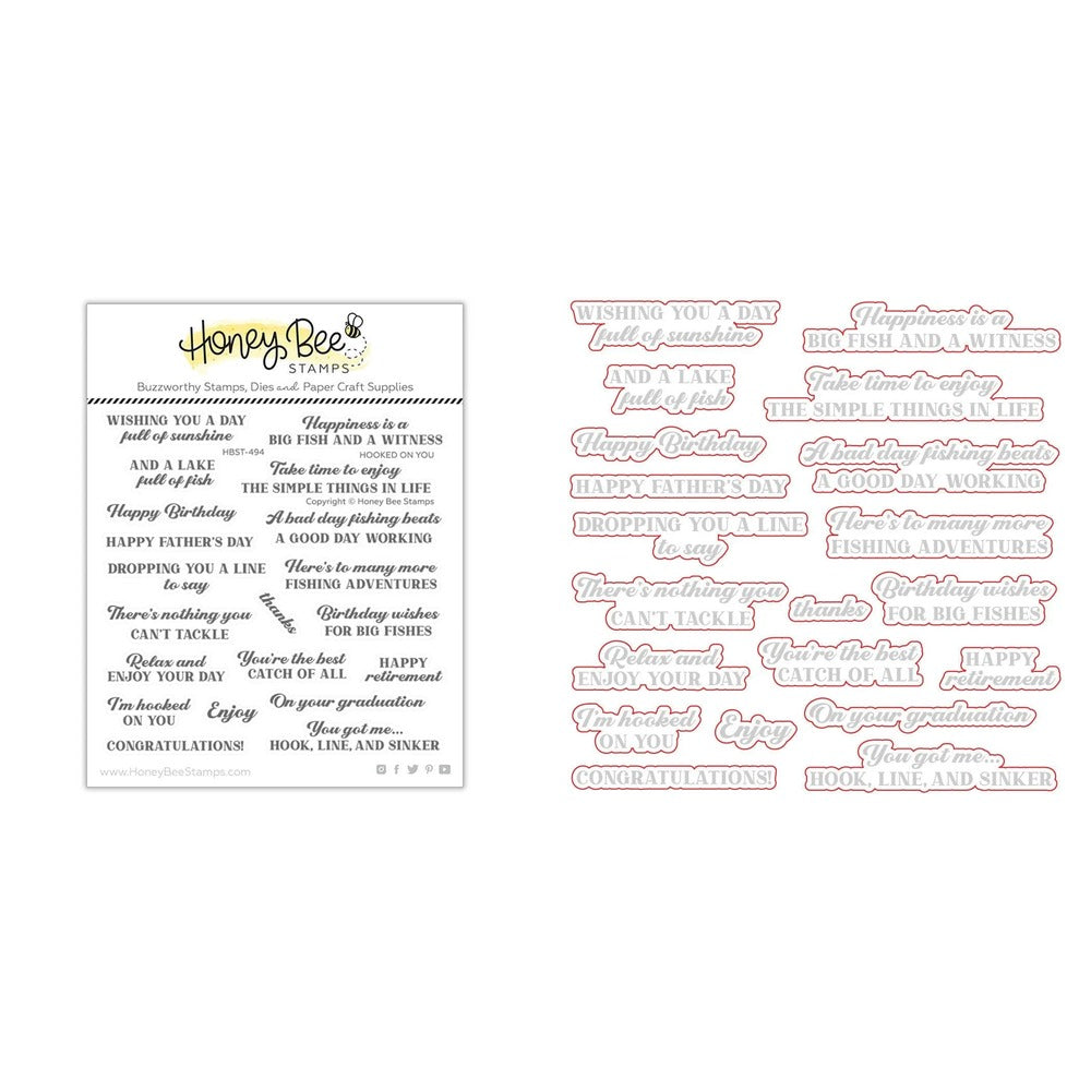 Hooked on You Stamp Set and Coordinating Honey Cuts Bundle