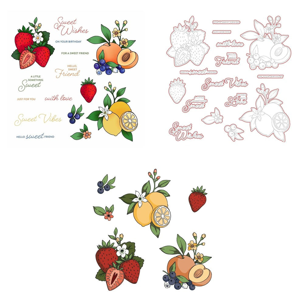 Picked With Love Stamp Set, Honey Cuts, and Stencil Bundle