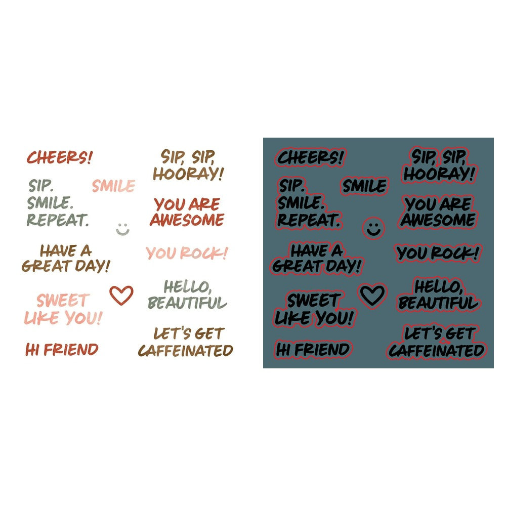 Sip. Smile. Repeat. Stamp Set and Coordinating Honey Cuts Bundle