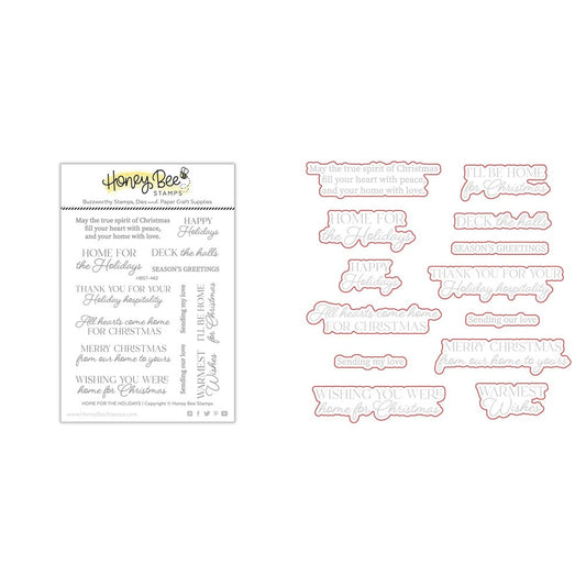Home For The Holidays Stamp Set and Coordinating Honey Cuts Bundle