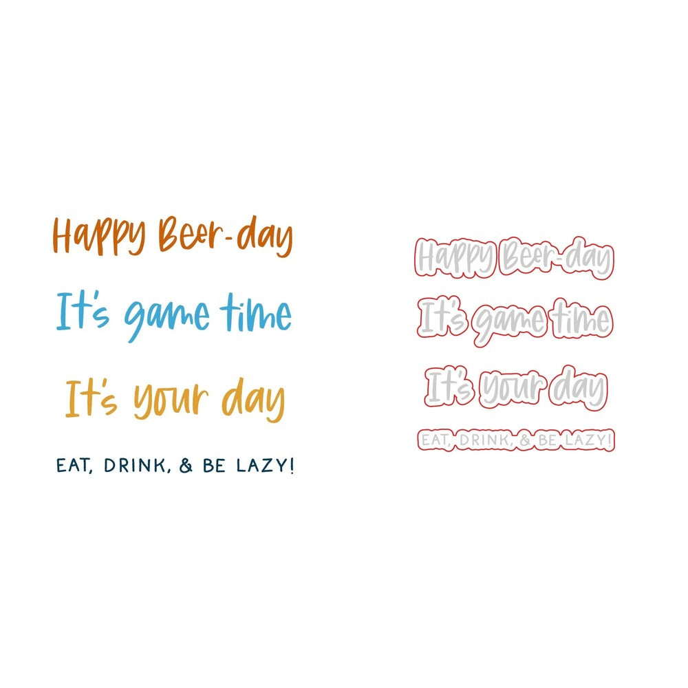 Game Time Stamp Set and Coordinating Honey Cuts Bundle