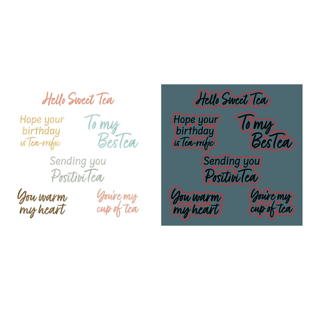 Hello Sweet Tea Stamp Set and Coordinating Honey Cuts Bundle
