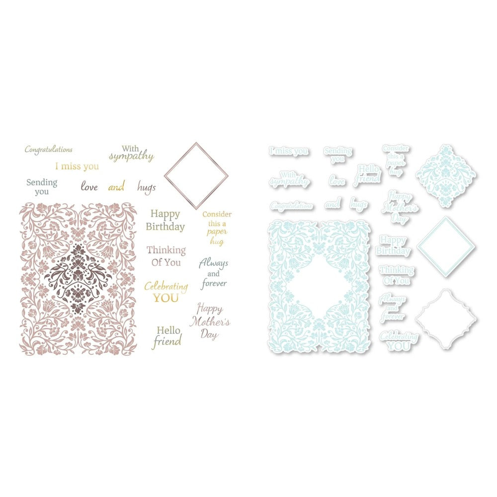 Always and Forever Stamp Set and Coordinating Honey Cuts Bundle