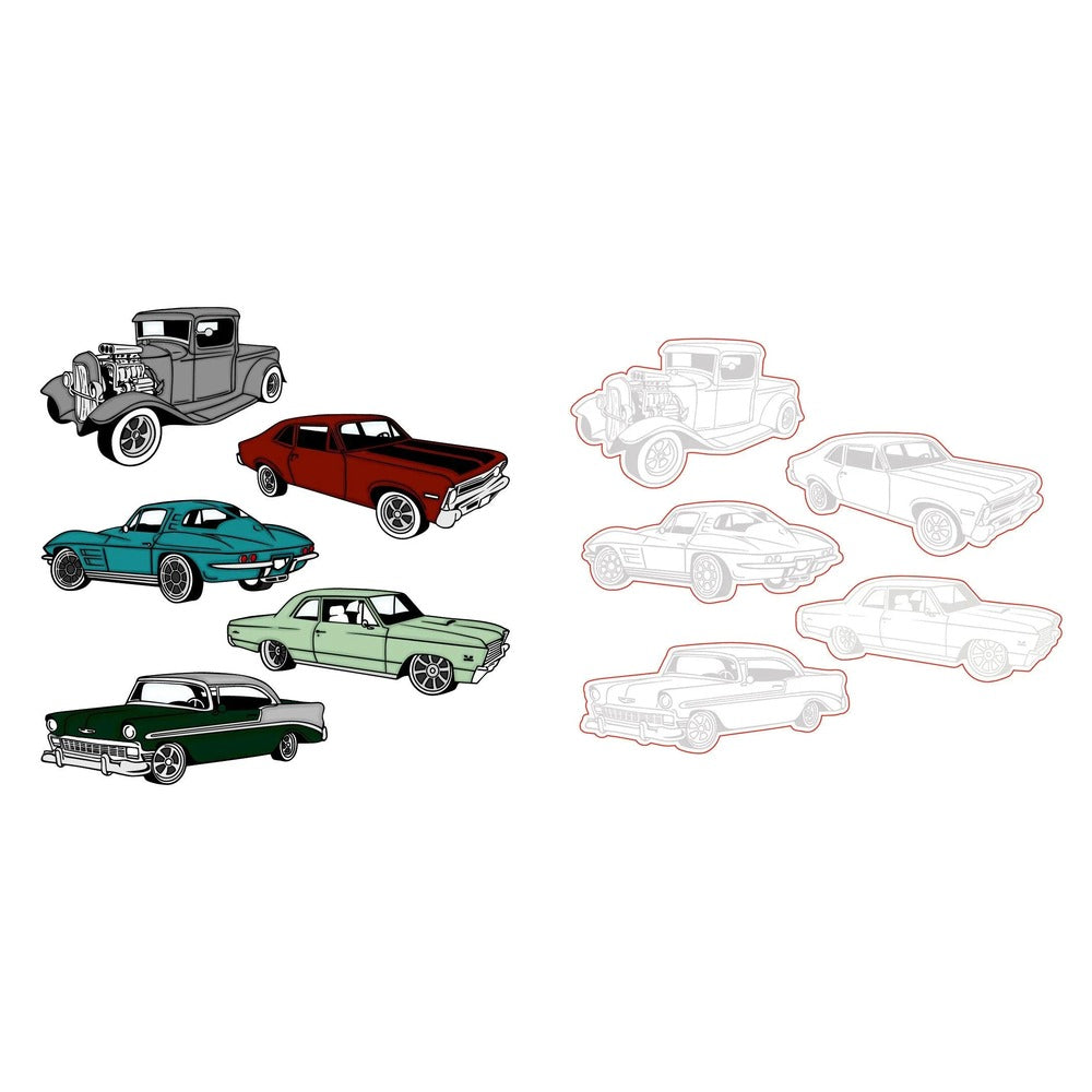 Car Show Stamp Set and Coordinating Honey Cuts Bundle