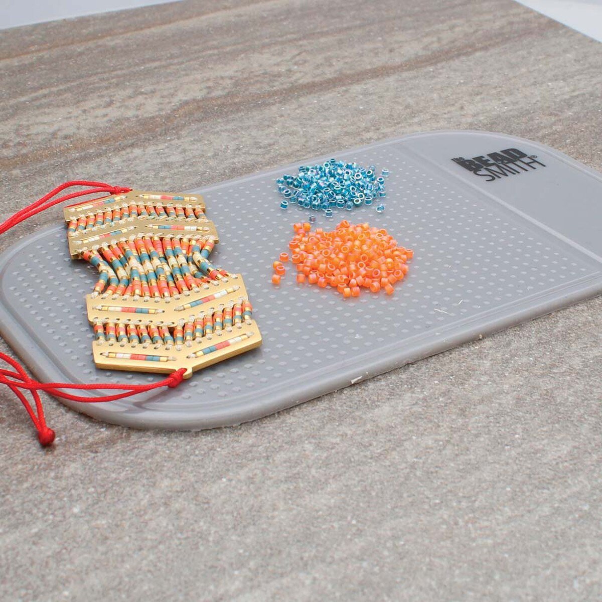 5.5" x 3.25" Small Gray Sticky Bead and Embellishment Mat - Honey Bee Stamps