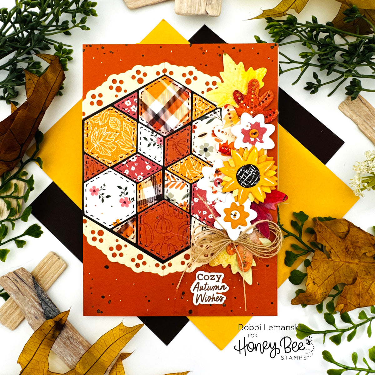 Keepsake Sentiments: Fall - Honey Cuts Coordinating Dies