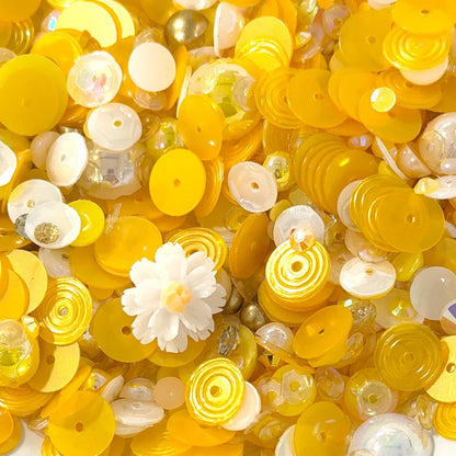 Sunflower Field -  Treasure Blend Sequin Mix Includes Small Flower Charm