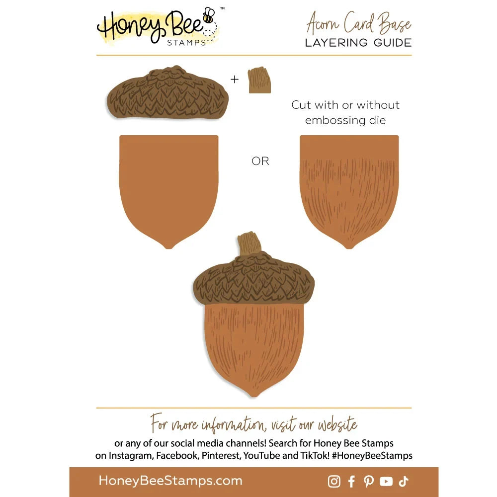 Acorn Card Base - Honey Cuts Stand-Alone Dies