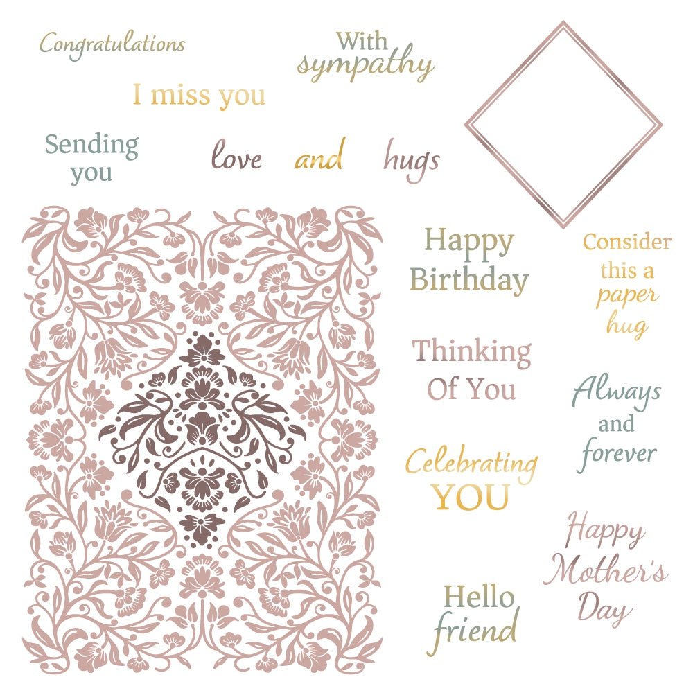 Always and Forever - 6x8 Rubber Cling Stamp Set - Honey Bee Stamps