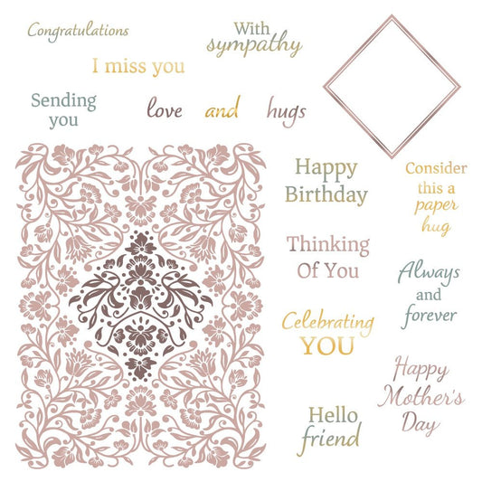 Always and Forever - 6x8 Rubber Cling Stamp Set - Honey Bee Stamps