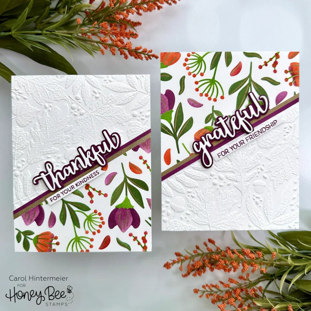 Autumn Delight - Set Of 6 Background 6x6" Stencils - Honey Bee Stamps