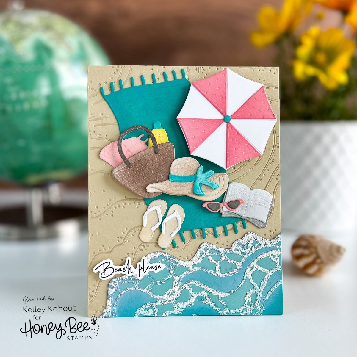 Beach Break A2 Cover Plate - Honey Cuts - Stand - Alone Dies - Honey Bee Stamps