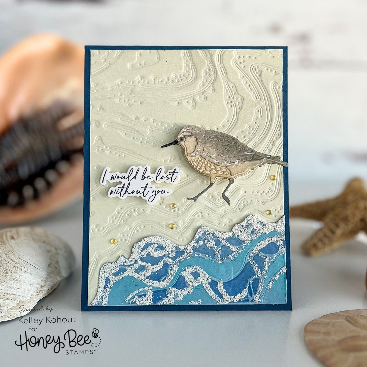 Beach Break A2 Cover Plate - Honey Cuts - Stand - Alone Dies - Honey Bee Stamps
