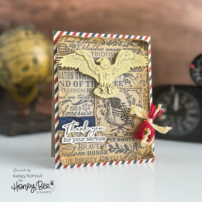 Because Of The Brave - 4x6 Photopolymer Stamp Set - Honey Bee Stamps