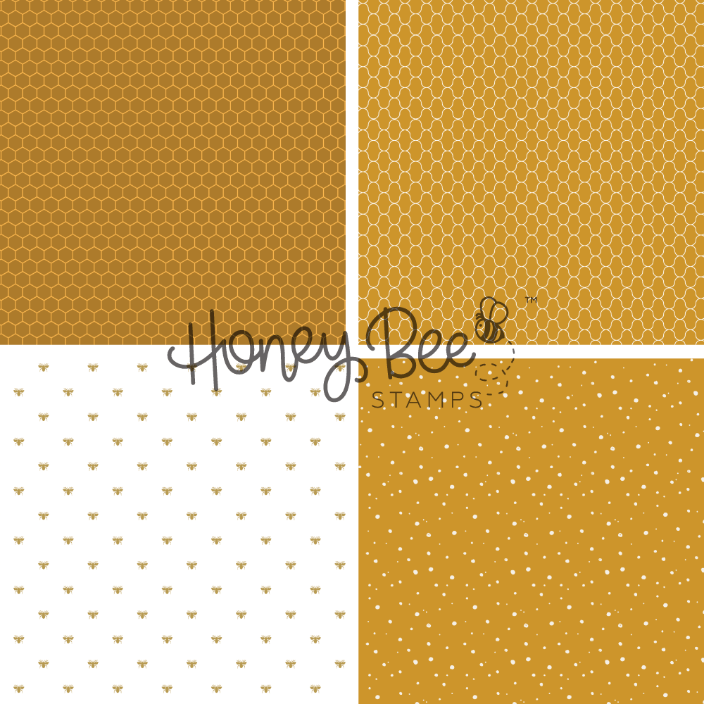 Bee Bliss - 5.5"x8.5" - 24 Double-Sided Sheets - Includes Paper Organizer! - Honey Bee Stamps