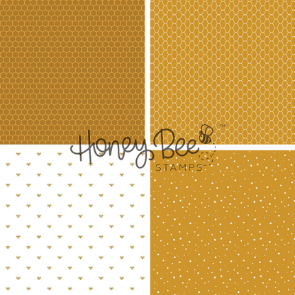 Bee Bliss - 5.5"x8.5" - 24 Double-Sided Sheets - Includes Paper Organizer! - Honey Bee Stamps