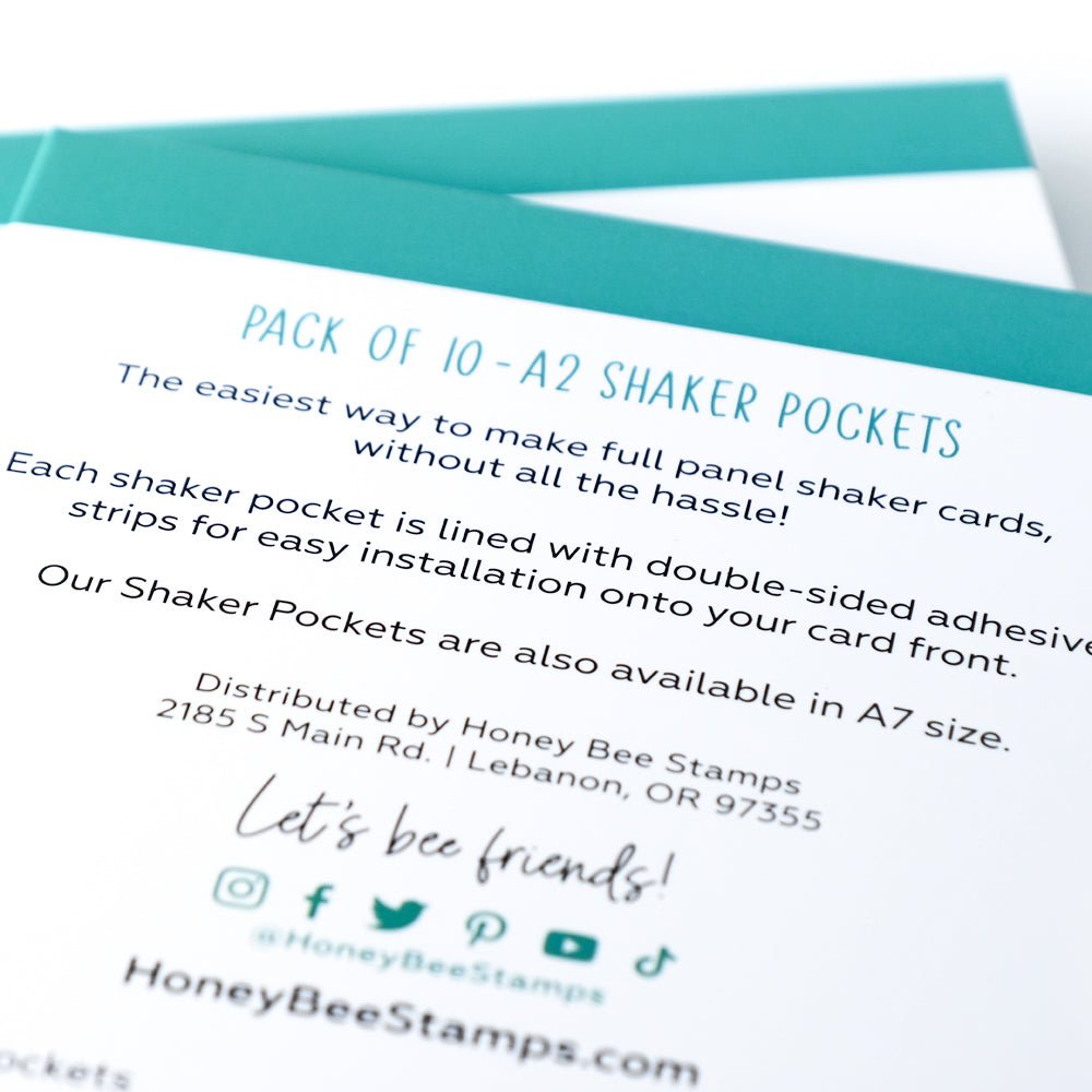Bee Creative A2 Shaker Pockets - 10 pack - Honey Bee Stamps