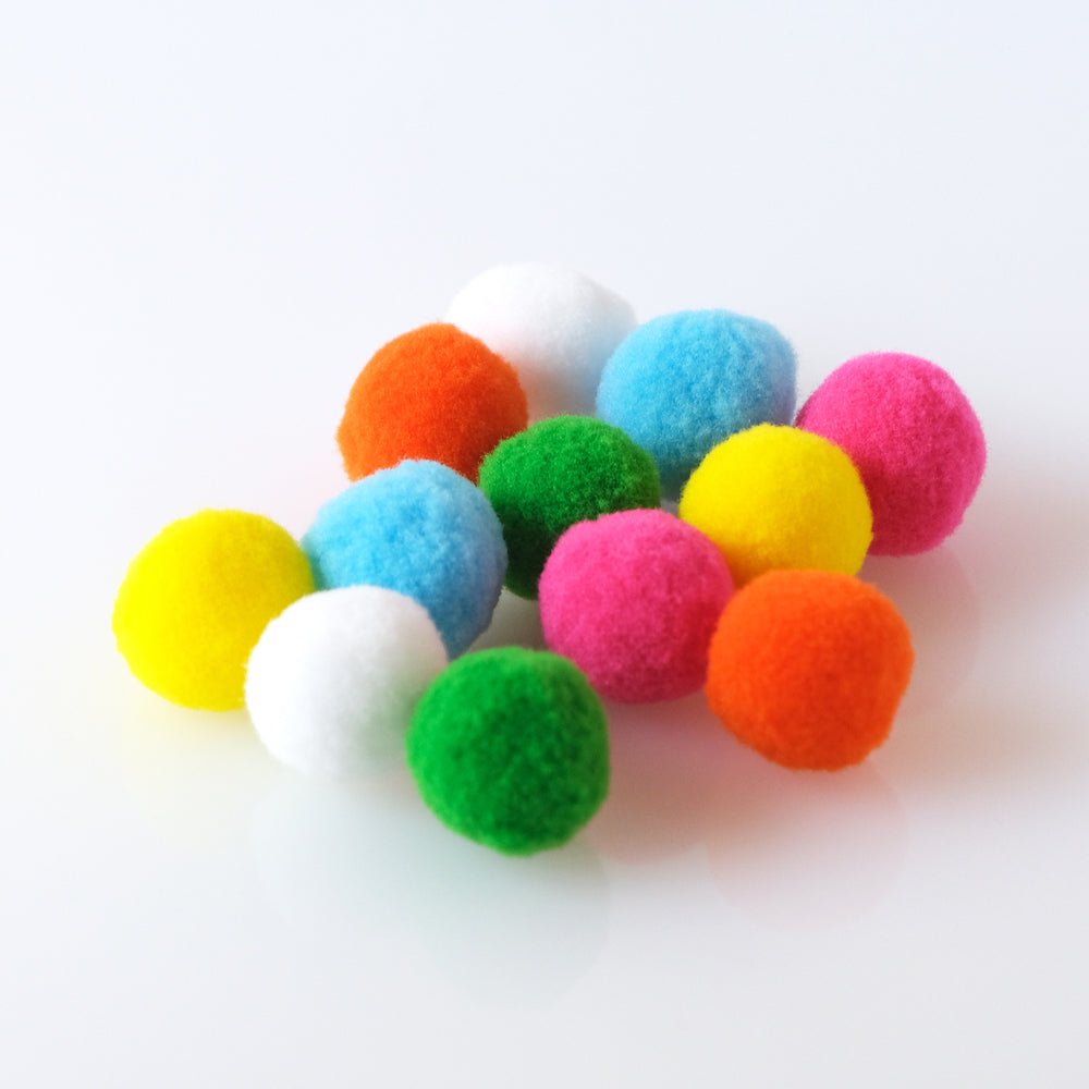 Bee Creative Large 1" Pom Poms 12 pk - Let's Party - Retiring - Honey Bee Stamps