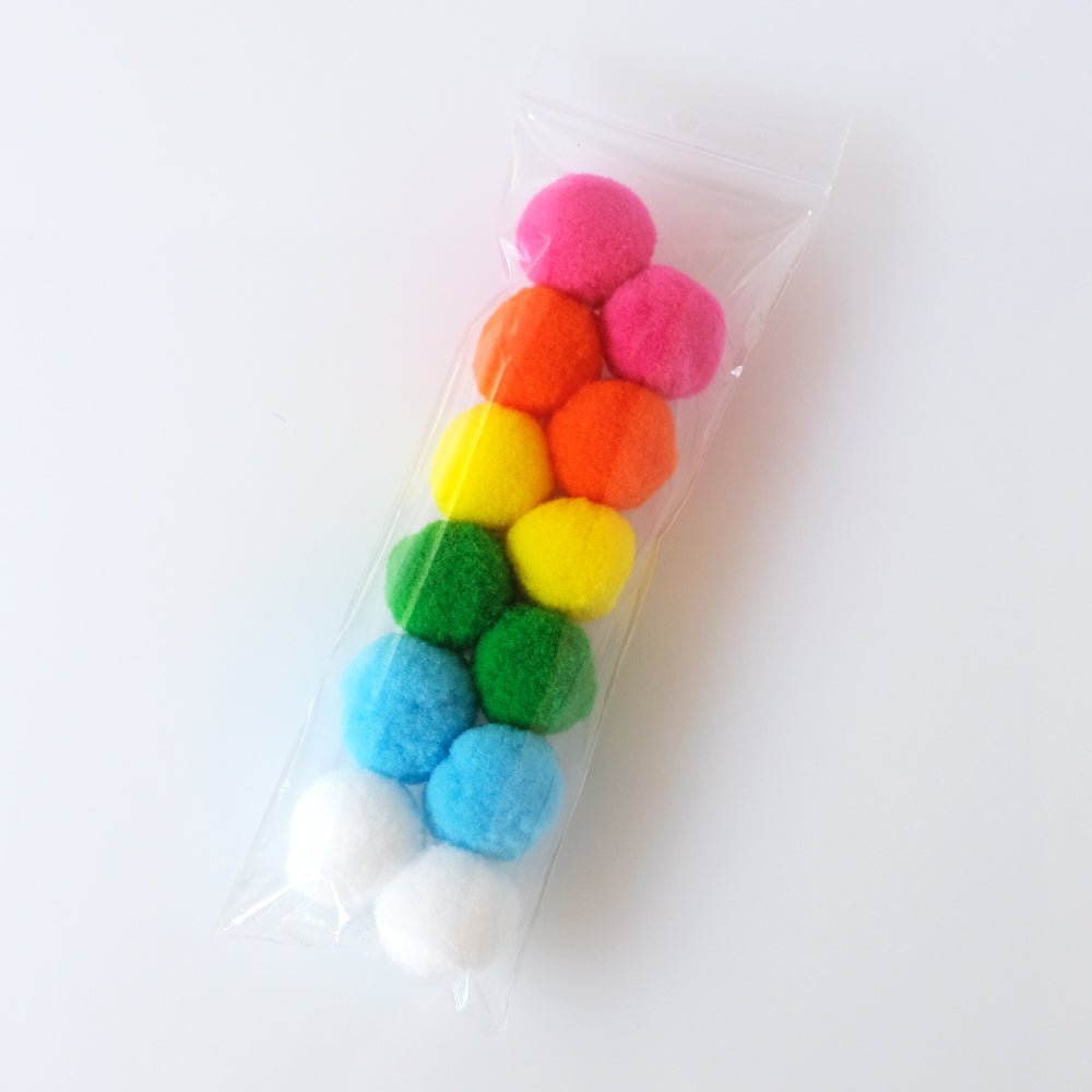 Bee Creative Large 1" Pom Poms 12 pk - Let's Party - Retiring - Honey Bee Stamps