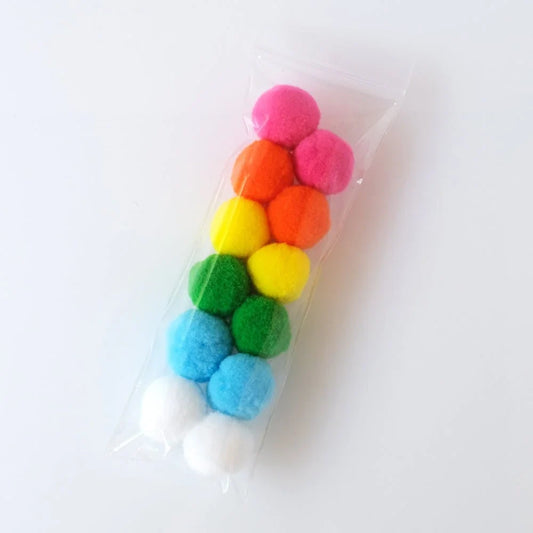 Bee Creative Large 1" Pom Poms 12 pk - Let's Party - Retiring - Honey Bee Stamps