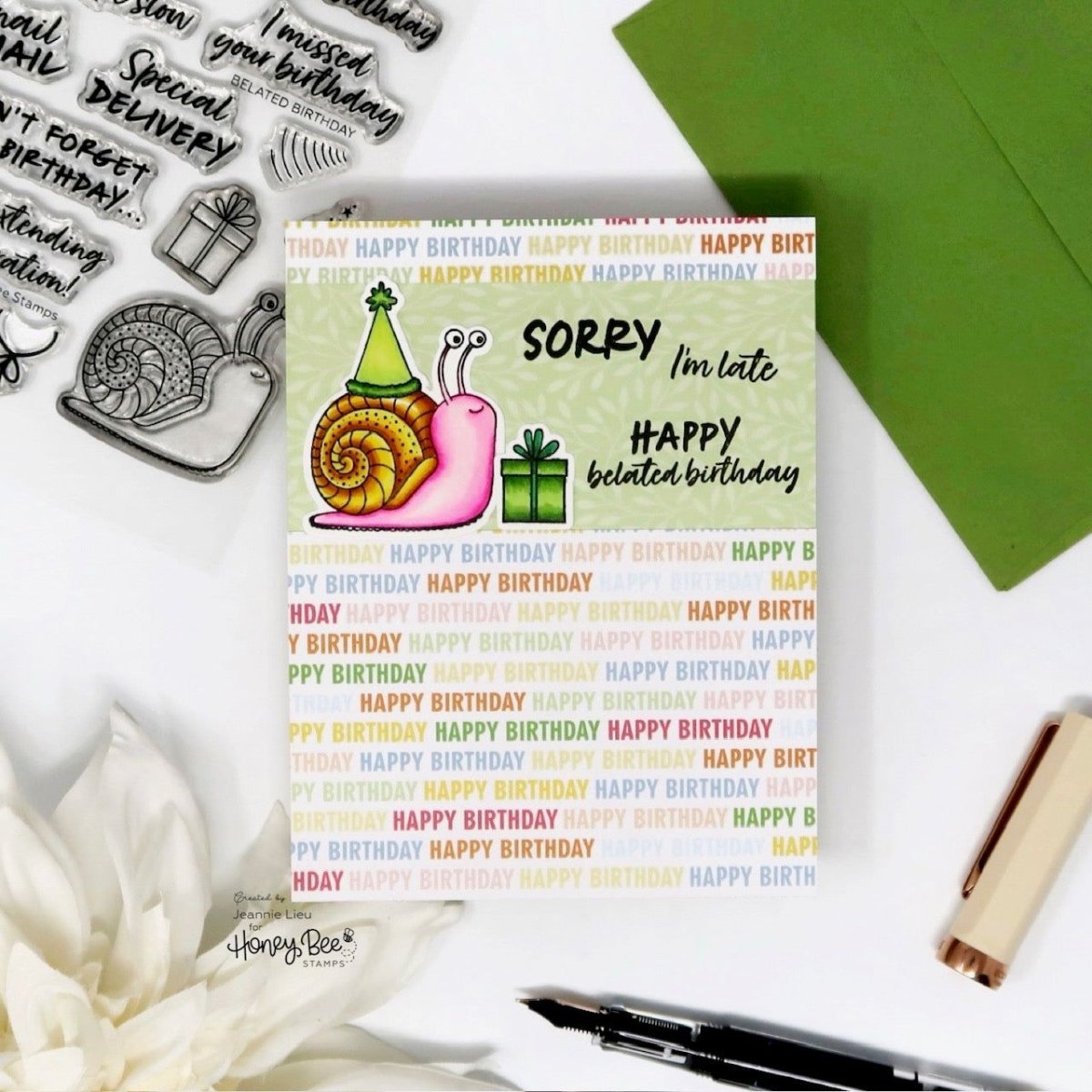 Belated Birthday - Honey Cuts - Coordinating Dies - Honey Bee Stamps