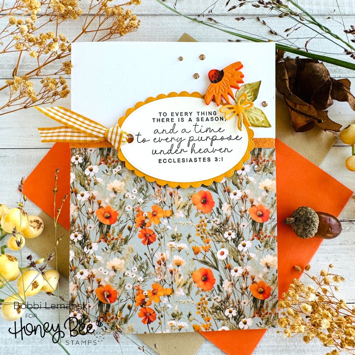 Blessings Of Fall - 4x6 Photopolymer Stamp Set - Honey Bee Stamps