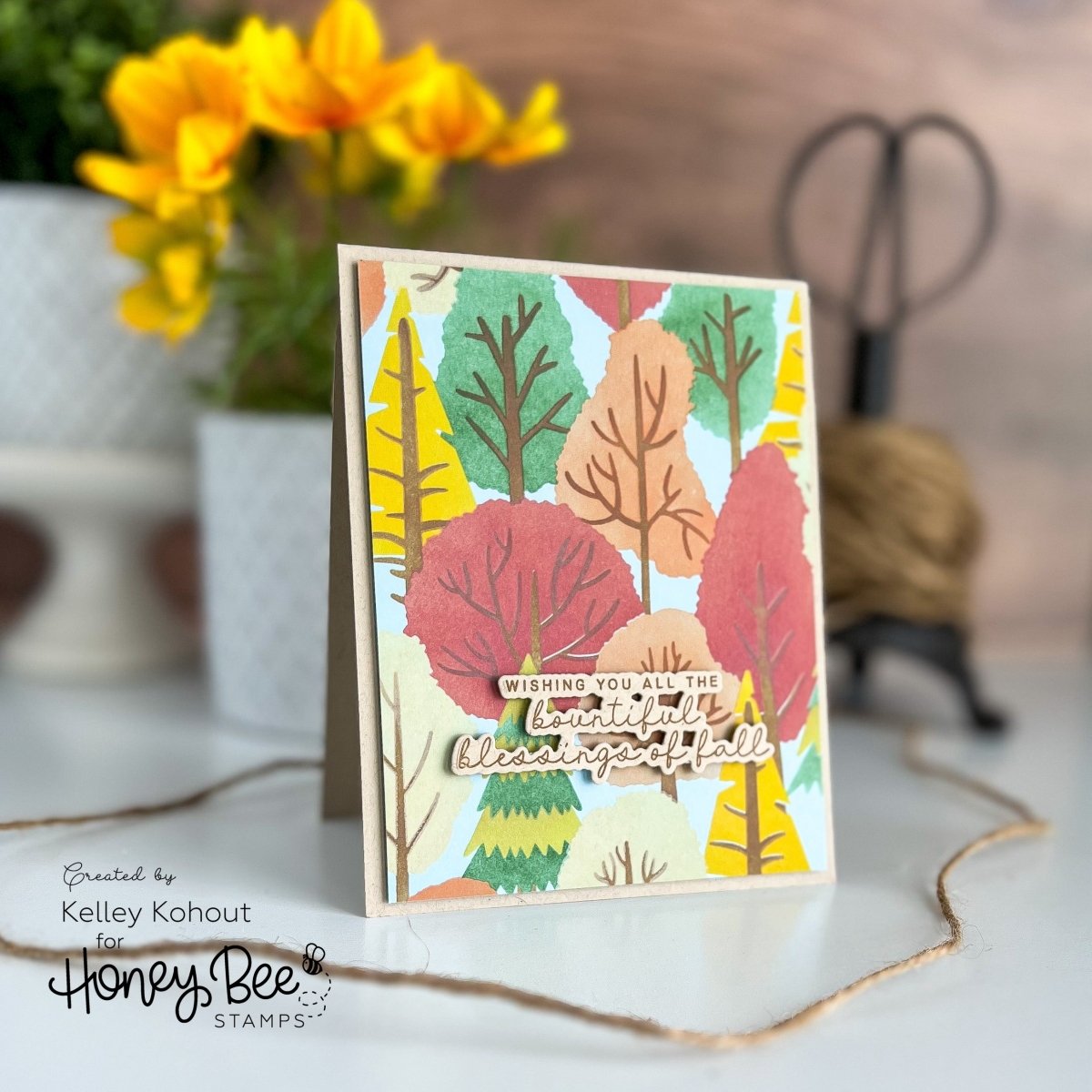 Blessings Of Fall - 4x6 Photopolymer Stamp Set - Honey Bee Stamps