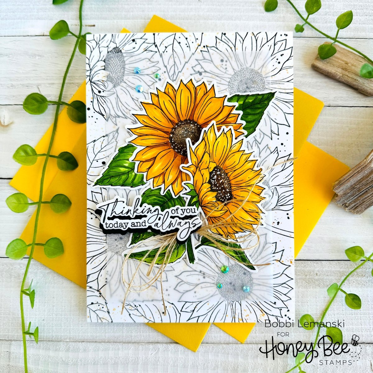 Bloom With Grace - 6x8 Photopolymer Stamp Set - Honey Bee Stamps